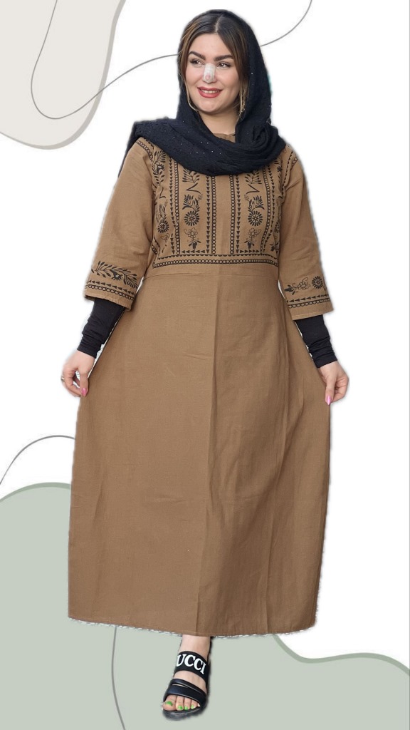 کفتان جنس لینن پایین ساده